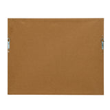 Brown backing of a framed wall art piece by Shades 4 Seasons with hanging hardware