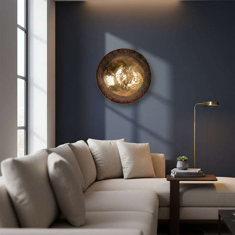 Shades 4 Seasons Wall Art Plate in a stylish living room setting, enhancing modern decor.