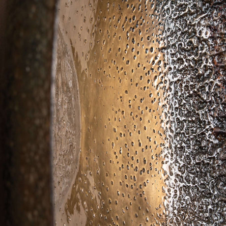 Textured bronze and black Wall Art Plate with unique design for modern home decor