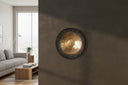 Contemporary Wall Art Plate by Shades 4 Seasons with a textured gold finish for modern interiors