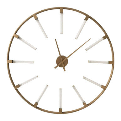 Orsina Wall Clock with a modern design featuring a bold open metal frame and minimalist numerals