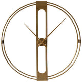 Orsina Modern Gold Wall Clock with Minimalist Design and Elegant Hour and Minute Hands