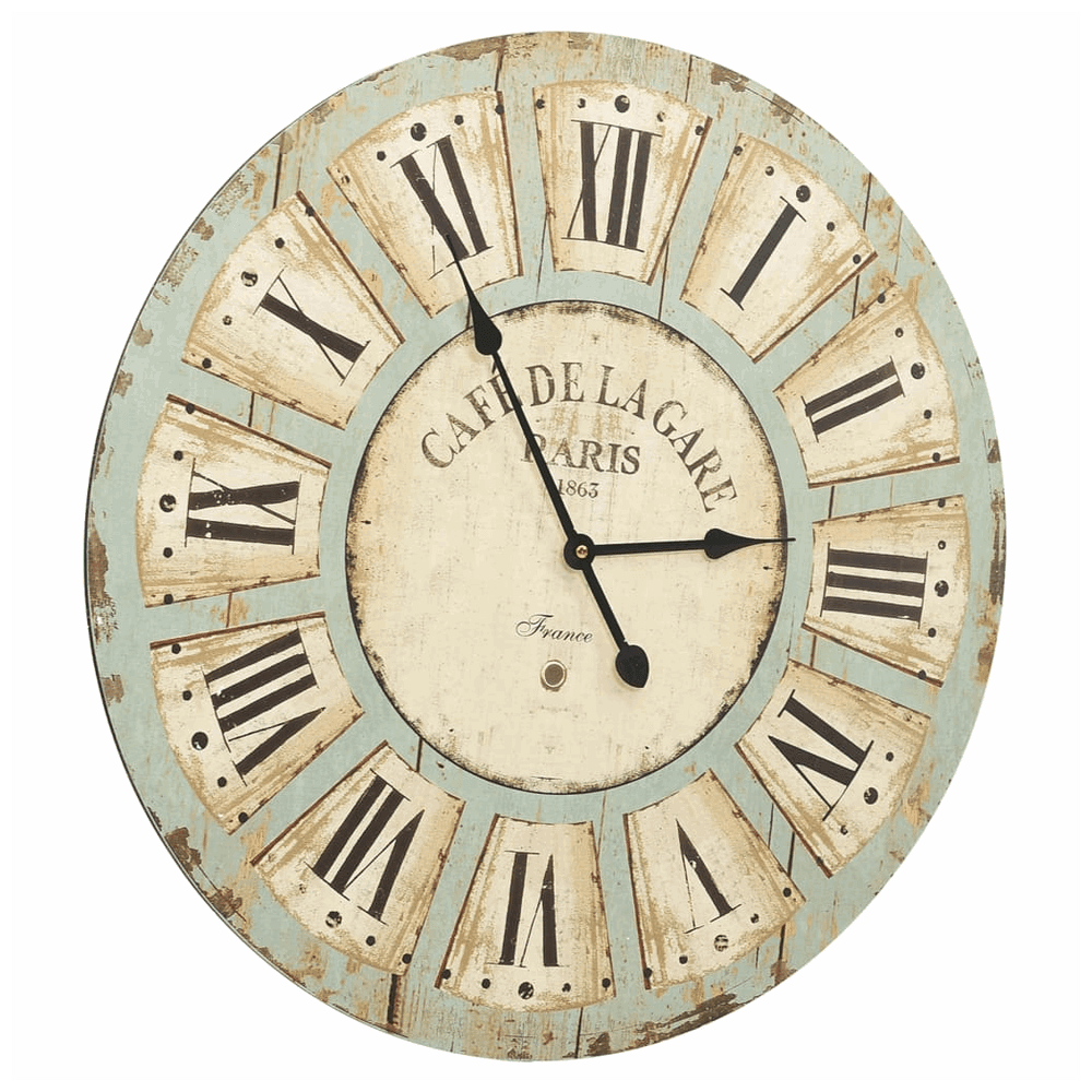 Wall Clock Multicolour 60 cm MDF vidaXL