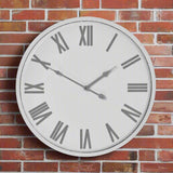 Shades 4 Seasons Classic Roman Numeral Wall Clock WHITE METAL Shades 4 Seasons