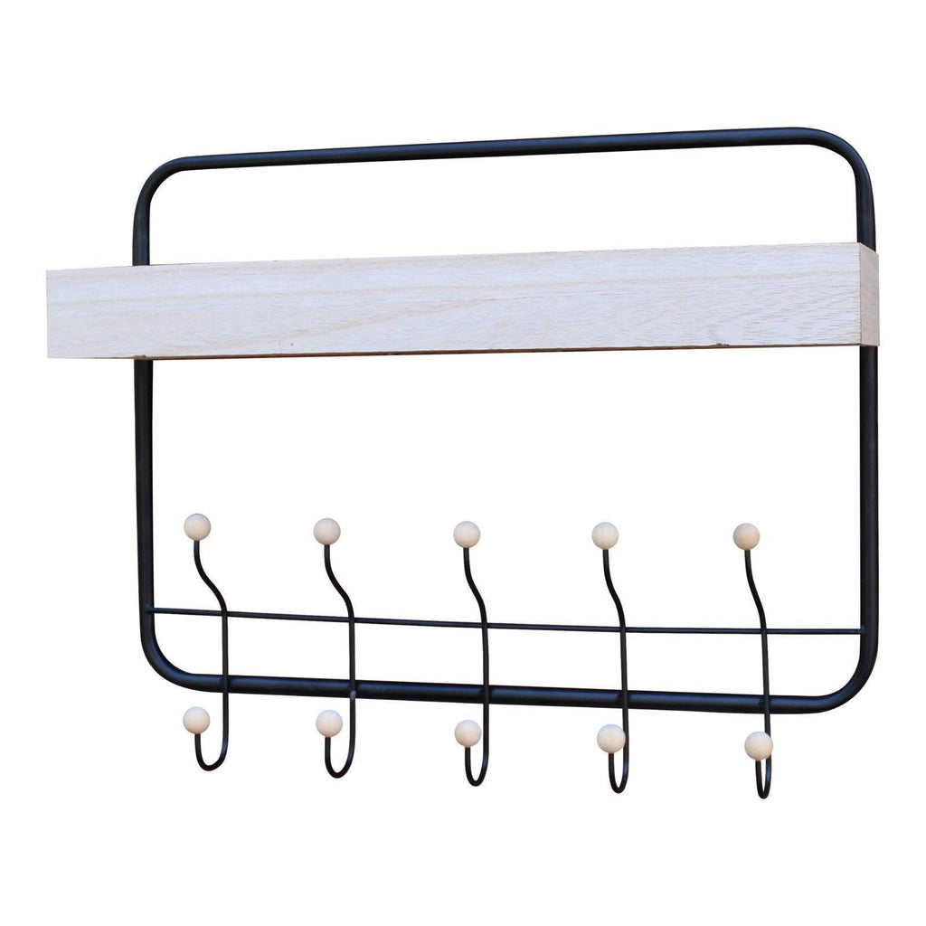 Wall Hanging Shelf With Coat Hooks Geko Products