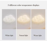 Light My House Wall Lamp displaying three colour temperatures: white, natural, and warm light
