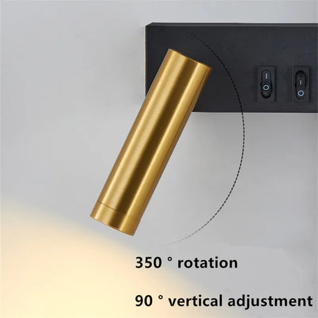 Light My House Wall Lamp with 350 degree rotation and 90 degree vertical adjustment features