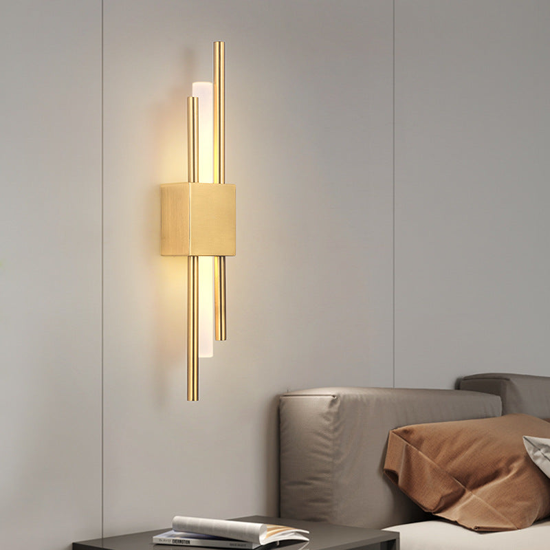Elegant Light My House Wall Lamp in Gold Finish with Modern Design for Chic Interiors