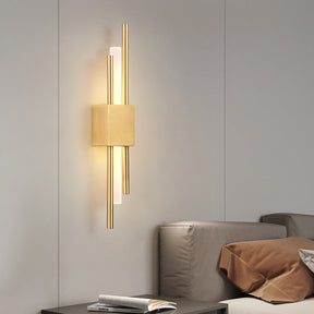 Elegant Light My House Wall Lamp in Gold Finish with Modern Design for Chic Interiors