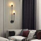 Stylish Light My House Wall Light in Black with Two Cylindrical Shades for Modern Interiors