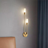Elegant Light My House Wall Light in Gold Finish with Dual Cylindrical Shades for Modern Decor