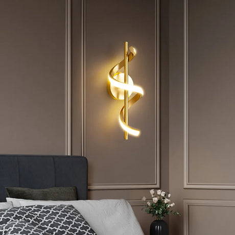 Stylish gold wall light with a modern design, perfect for adding elegance to any room
