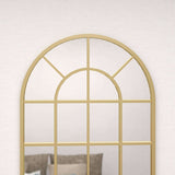 Elegant Wise Galleria Wall Mirror with an Arched Design and Gold Frame for Stylish Bathrooms