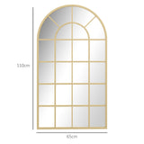 Elegant Wall Mirror by Wise Galleria with an arched design and gold frame for stylish bathroom decor