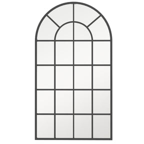 Wise Galleria Wall Mirror in Arched Design with a Decorative Grid Pattern for Elegant Bathrooms
