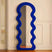 Unique Blue Wall Mirror by Nisu Home with Wavy Edges for Stylish Home Decor