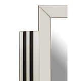 Orsina Wall Mirror with a stylish frame featuring elegant black stripes for modern interiors