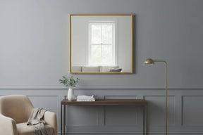 Ando Medium Square Gold Finish Wall Mirror Orsina
