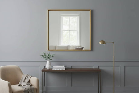 Ando Medium Square Gold Finish Wall Mirror Orsina