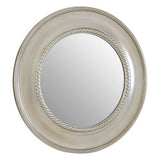 Orsina Round Wall Mirror with Elegant Rope Design, Perfect for Enhancing Any Room Decor