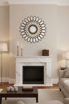 Orsina Decorative Wall Mirror in Sunflower Design, Perfect for Enhancing Hallway Decor