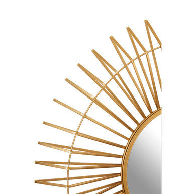 Orsina Wall Mirror with an elegant sunburst design featuring gold rays for stylish home decor