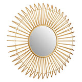 Orsina Gold Decorative Wall Mirror with a Sunburst Design for Contemporary Interiors