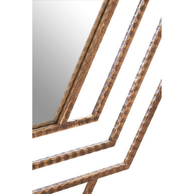 Orsina Wall Mirror with Unique Geometric Frame Design in Elegant Finish