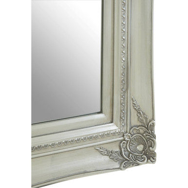 Orsina Vintage Decorative Wall Mirror with Intricate Silver Frame for Elegant Home Decor