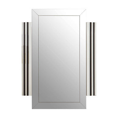 Orsina Wall Mirror with Sleek Design and Elegant Side Stripes for Modern Decor