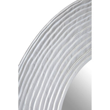 Athena Round Wall Mirror with Silver Finish Orsina