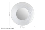 Athena Round Wall Mirror with Silver Finish Orsina