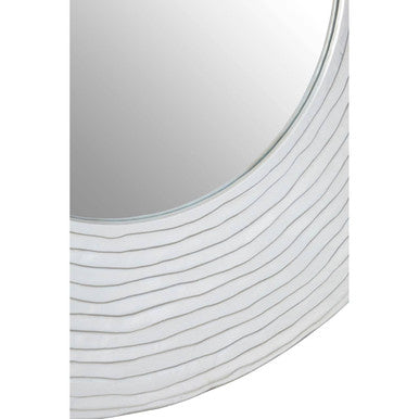 Athena Round Wall Mirror with Silver Finish Orsina