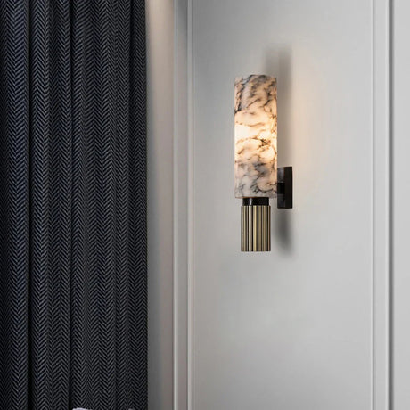 Stylish Nisu Home Wall Sconce with Marble Design and Gold Accents for Elegant Lighting