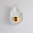 Modern Nisu Home Wall Sconce with a marble design and elegant gold accents for stylish illumination