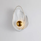 Modern Nisu Home Wall Sconce with a marble design and elegant gold accents for stylish illumination