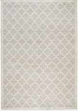 Stylish beige geometric patterned washable rug for easy maintenance and elegance in any room