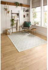 Stylish grey washable rug positioned in a light-filled room with modern decor elements