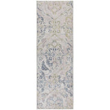 Elegant Washable Rug with intricate floral patterns in soft pastel colours for easy maintenance