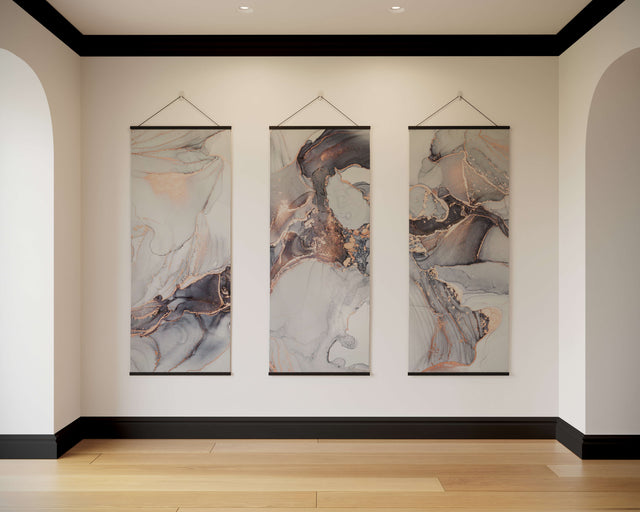 Elegant Watercolour Tapestry set displaying abstract designs in soft tones for stylish home decor