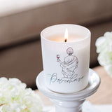 Avalon Home UK Wax Glass Candle with elegant design and flickering flame in a stylish setting