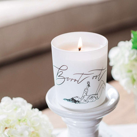 Avalon Home UK Wax Glass Candle with a calming design, perfect for creating a relaxing atmosphere