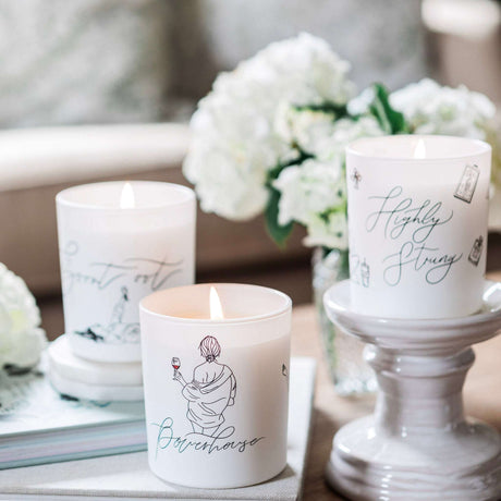 Avalon Home UK Wax Glass Candle with Elegant Design for Home Decor and Relaxation
