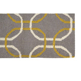 Orsina Grey Rug with White and Green Rug Pattern for Modern Home Decor