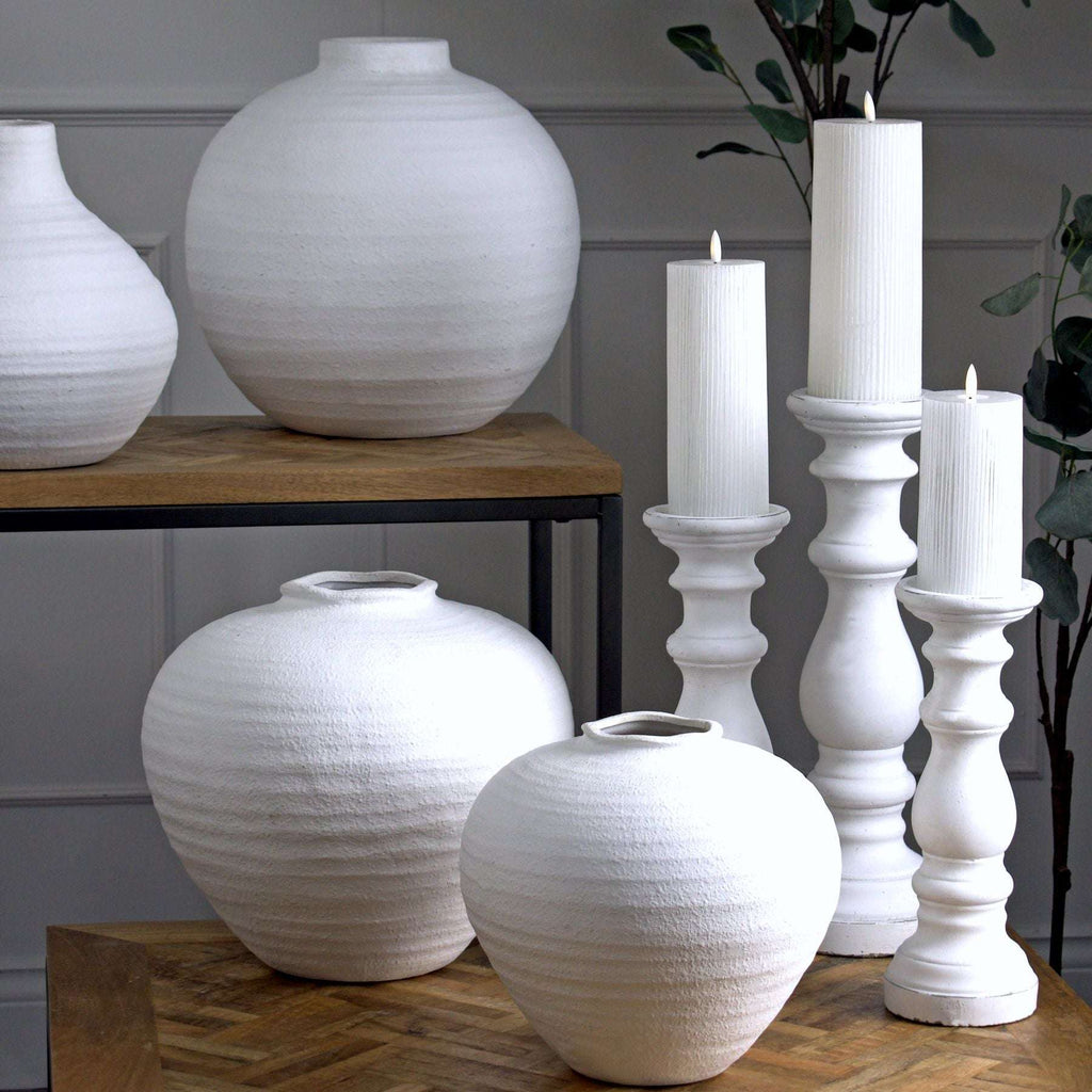 Regola Large Matt White Ceramic Vase Shades 4 Seasons