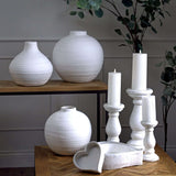 Tiber Large Matt White Ceramic Vase Shades 4 Seasons