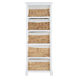 Orsina Drawer Chest with Stylish Woven Baskets Orsina
