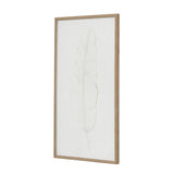Large Quill White Feather Art Mounted In Beaded Frame Shades 4 Seasons