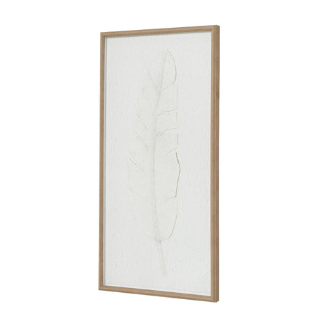Large Quill White Feather Art Mounted In Beaded Frame Shades 4 Seasons