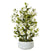 Elegant artificial White Hellebore plant in a decorative pot, perfect for home decor